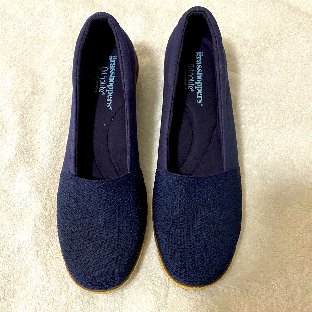 Grasshoppers Women’s Grace Wedge Navy Canvas Shoe